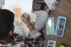 Inter School Drawing Competition with Rotary Club of Udhna