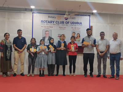 Inter School Elocution Competition with Rotary Club of Udhna