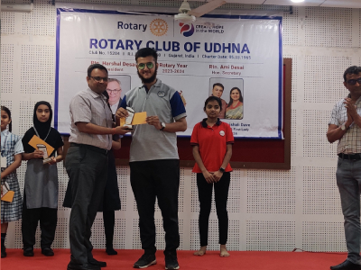 Inter School Elocution Competition with Rotary Club of Udhna