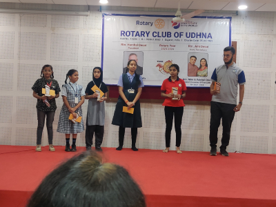 Inter School Elocution Competition with Rotary Club of Udhna