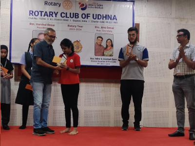 Inter School Elocution Competition with Rotary Club of Udhna