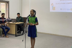 Inter School Elocution Competition with Rotary Club of Udhna