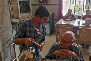 Sweets and Medicine Distribution at Shree Modheshvari Hitvadhak Charitable Trust - Old Age Home